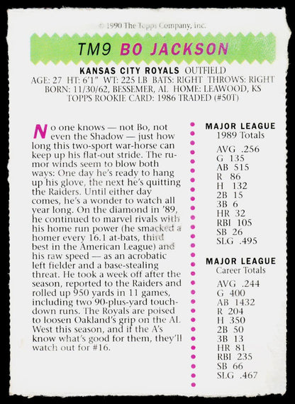1990 Topps Magazine #TM9 Bo Jackson