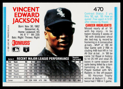 1992 Donruss #470b Bo Jackson
