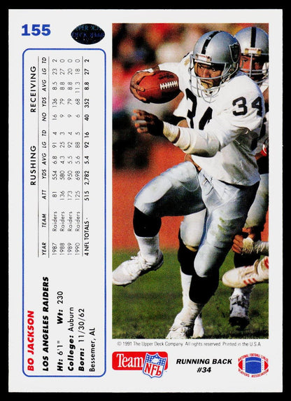 1991 Upper Deck #155c Bo Jackson
