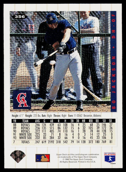 1994 Collector's Choice #356 Bo Jackson