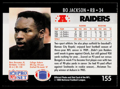 1990 Pro Set #155 Bo Jackson