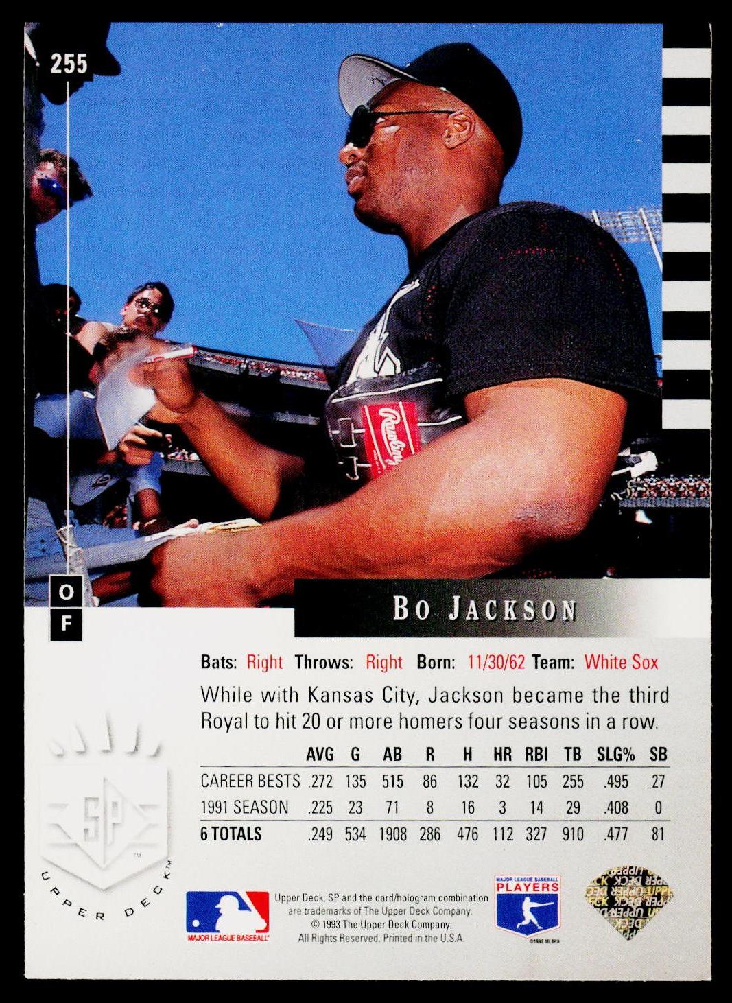1993 SP #255 Bo Jackson