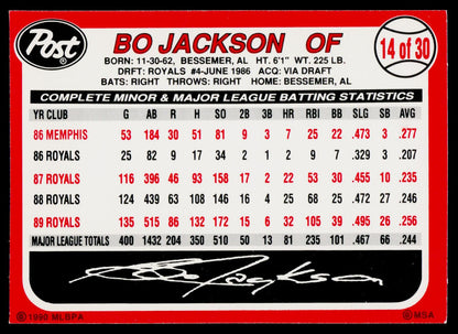 1990 Post #14 Bo Jackson
