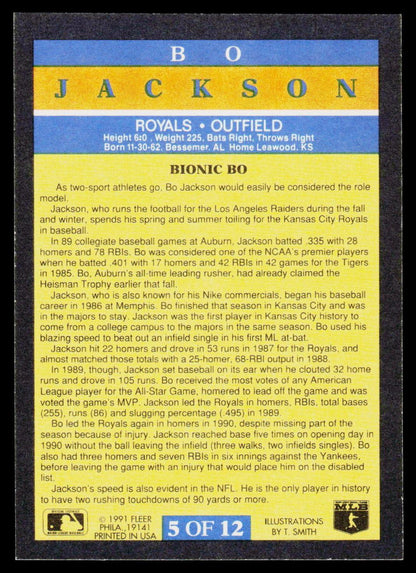 1991 Fleer #5 Bo Jackson Pro-Visions