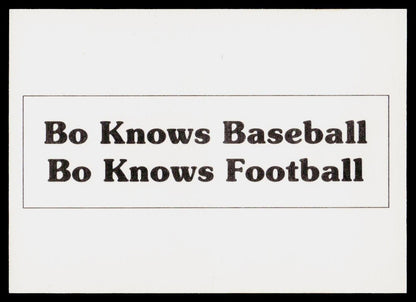 1989-90 All-Sports Superstars #NNO Bo Jackson Football and Baseball