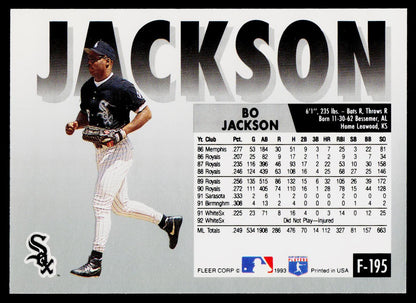 1993 Fleer Final Edition #F-195 Bo Jackson