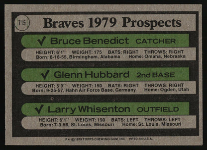 1979 Topps #715 Braves - 1979 Prospects