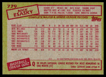 1985 Topps #779 Nick Esasky