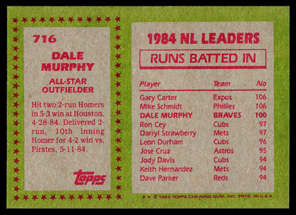 1985 Topps #716 Dale Murphy
