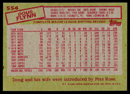 1985 Topps #554 Doug Flynn