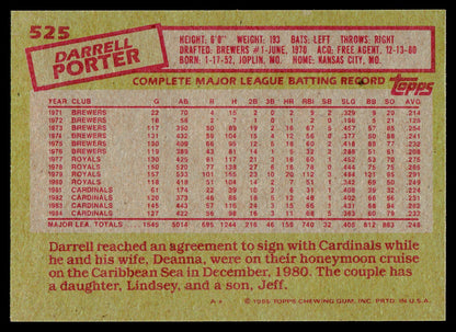 1985 Topps #525 Darrell Porter