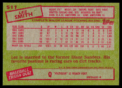1985 Topps #511 Lee Smith