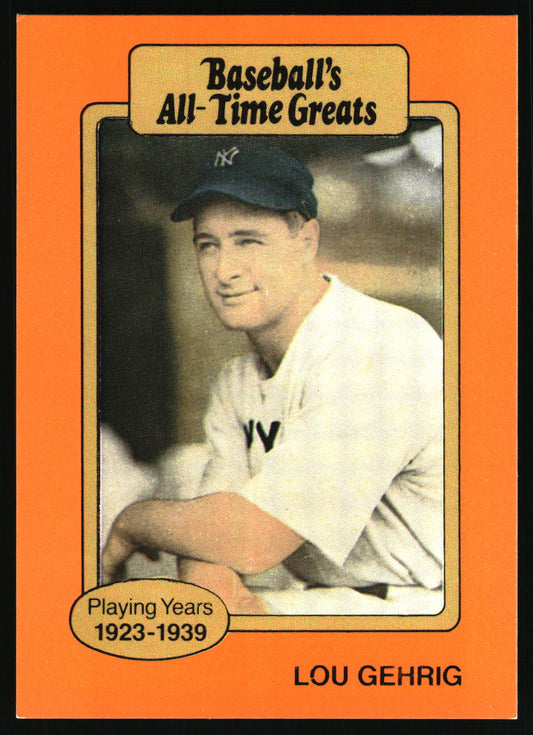 1987 Hygrade All-Time Greats #NNO Lou Gehrig Promos-(Red-Backs)