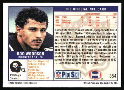 1989 Pro Set #354 Rod Woodson