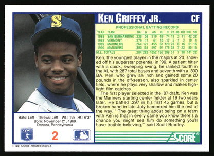 1991 Score #2 Ken Griffey, Jr.
