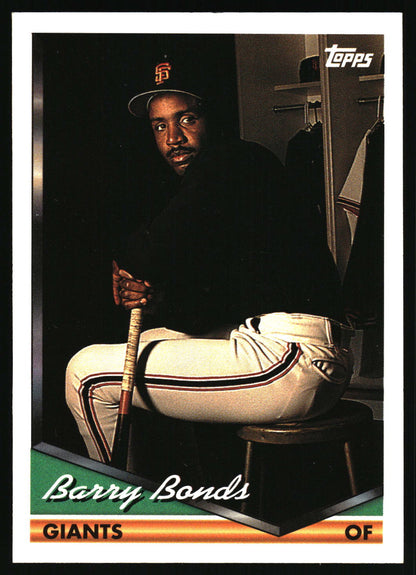1993 Topps #2b Barry Bonds 1994 Topps Pre-Production Samples : Vertical