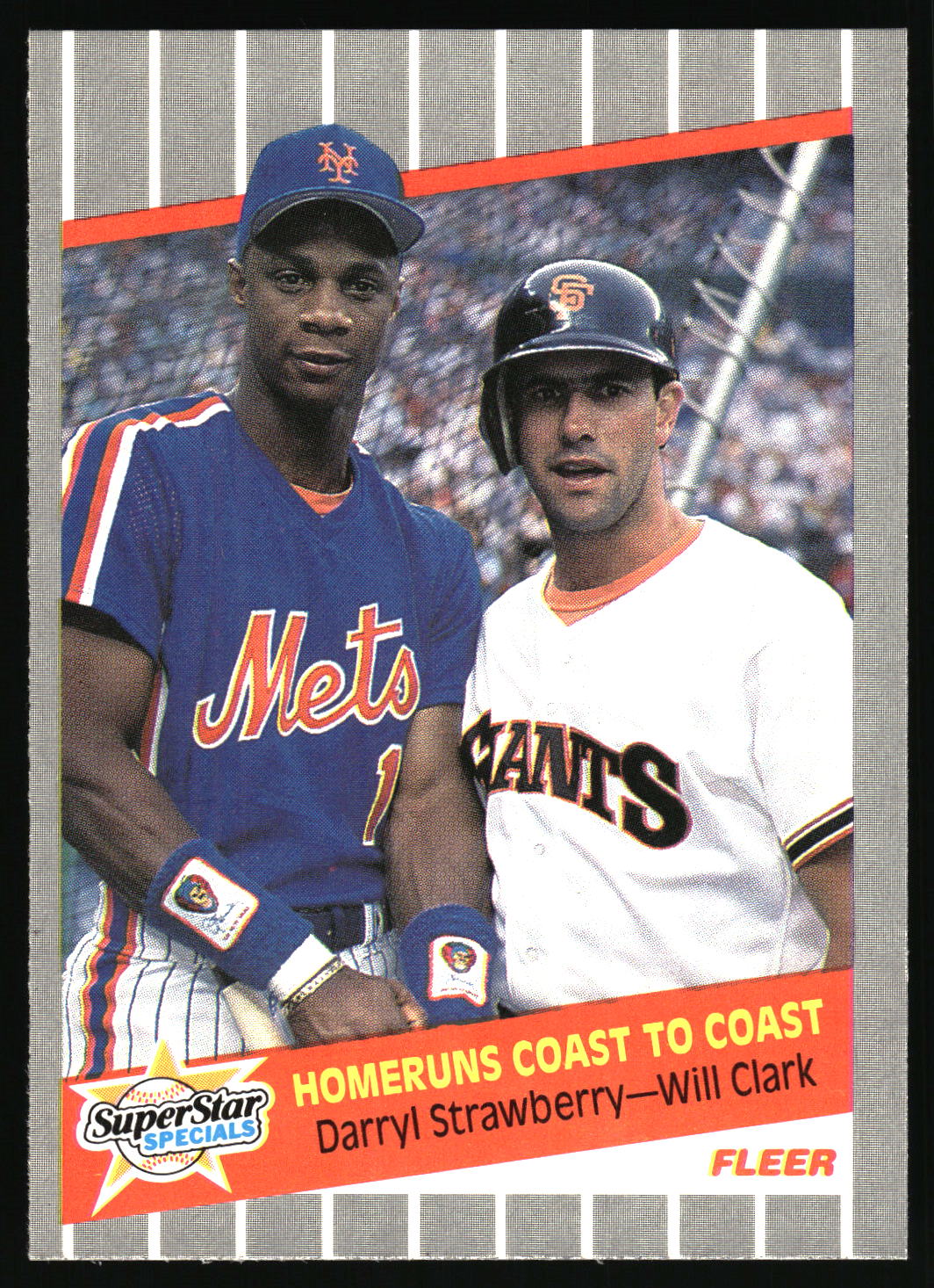 1989 Fleer #632 Homeruns Coast to Coast (Darryl Strawberry / Will Clark)