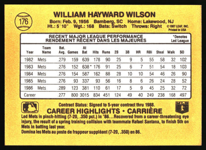 1987 Leaf #176 Mookie Wilson