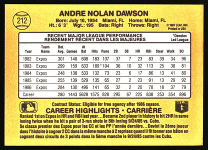 1987 Leaf #212 Andre Dawson