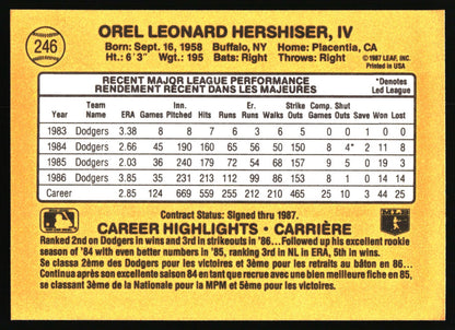 1987 Leaf #246 Orel Hershiser