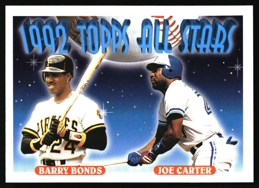 1992 Topps All Stars #407 Barry Bonds / Joe Carter