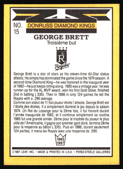 1987 Donruss #15 George Brett