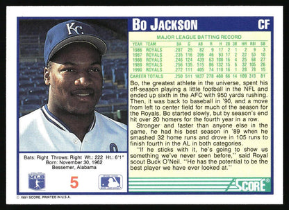 1991 Score #5 Bo Jackson