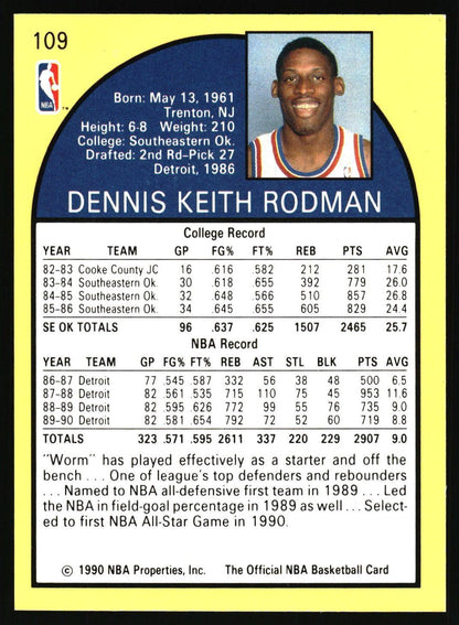 1990-91 Hoops #109 Dennis Rodman