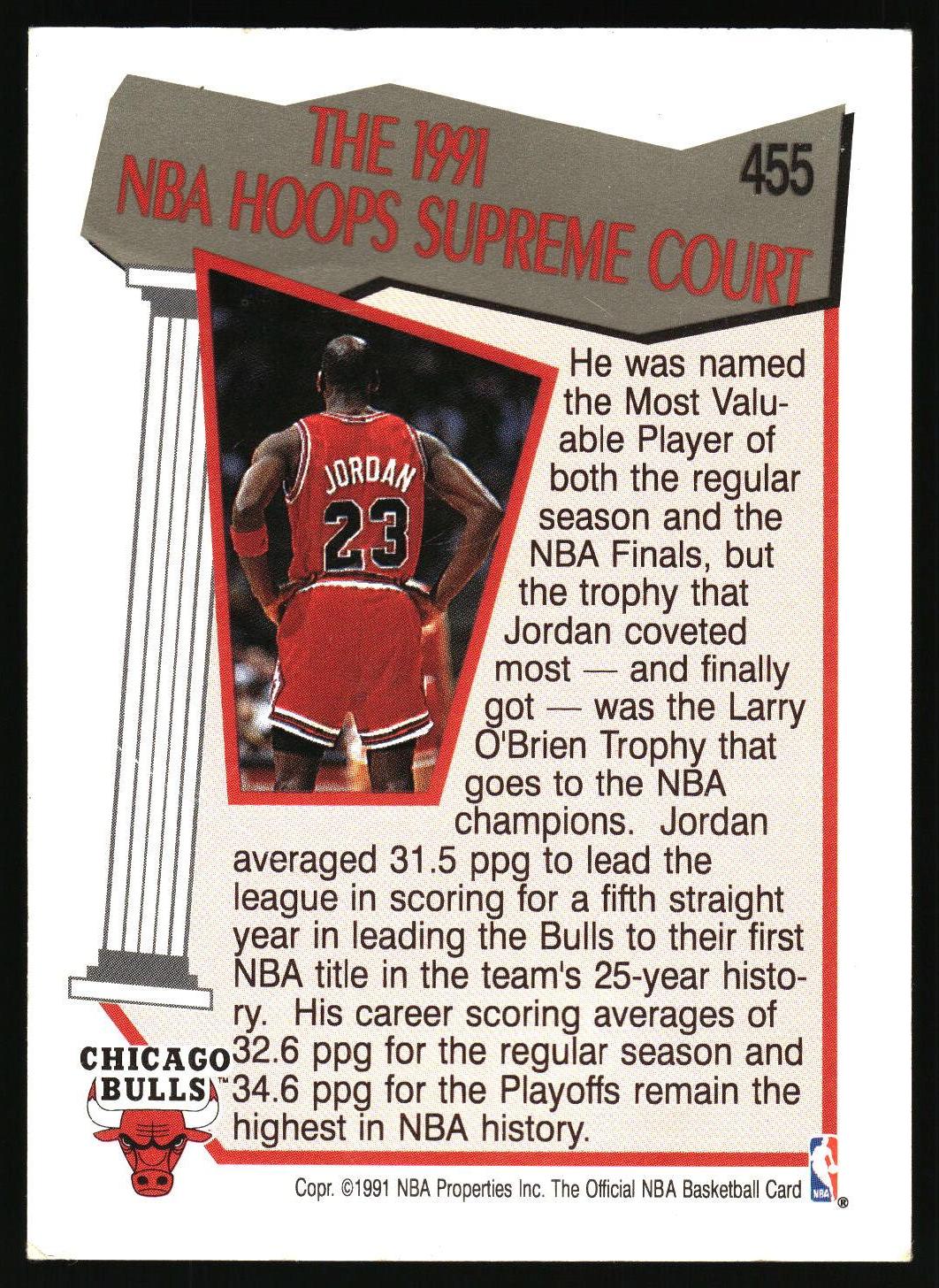 1991-92 Hoops #455 Michael Jordan