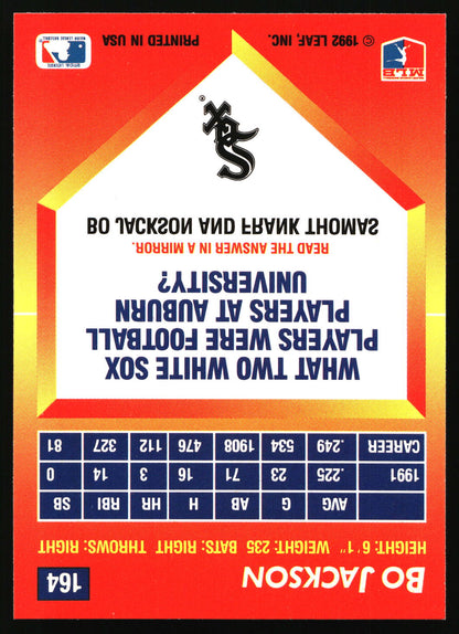 1992 Triple Play #164 Bo Jackson