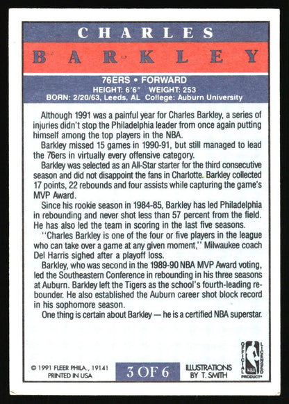 1991-92 Fleer #3 Charles Barkley Pro-Visions