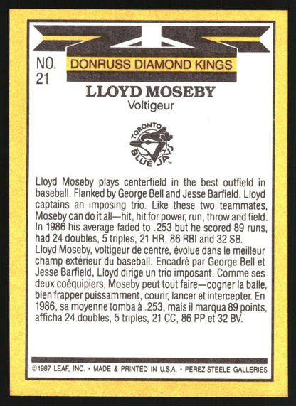 1987 Donruss #21 Lloyd Moseby
