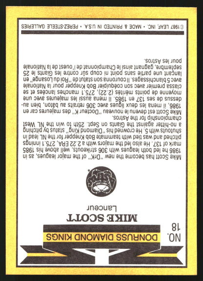 1987 Leaf #18 Mike Scott