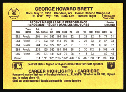 1987 Leaf #96 George Brett