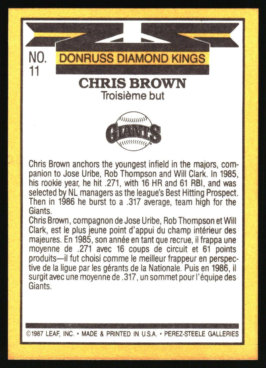 1987 Leaf #11 Chris Brown