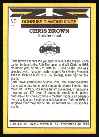 1987 Leaf #11 Chris Brown