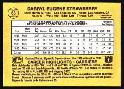 1987 Leaf #68 Darryl Strawberry