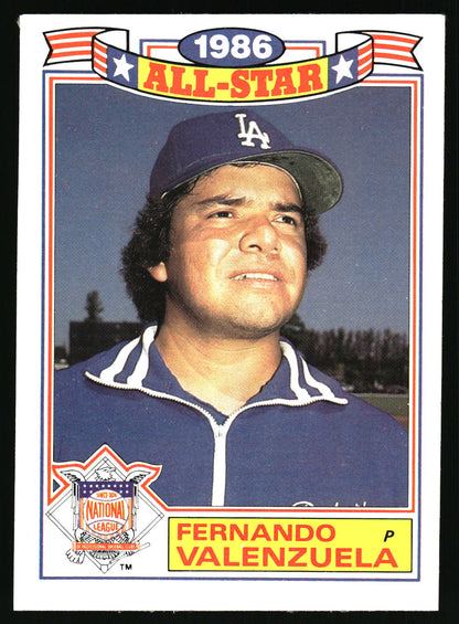 1987 Topps #11 Fernando Valenzuela Glossy All-Stars