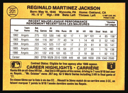 1987 Leaf #201 Reggie Jackson