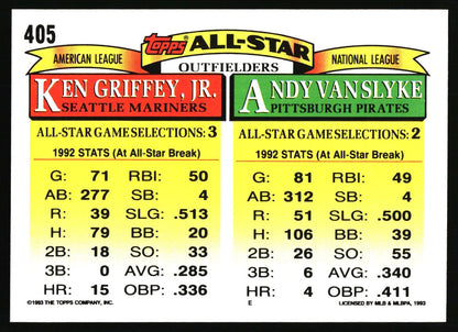 1993 Topps #405 Andy Van Slyke / Ken Griffey Jr.