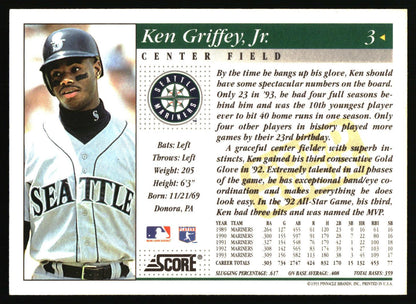 1994 Score #3 Ken Griffey, Jr. Gold Rush