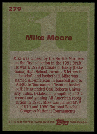 1985 Topps #279 Mike Moore