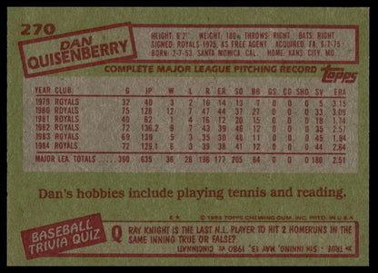 1985 Topps #270 Dan Quisenberry