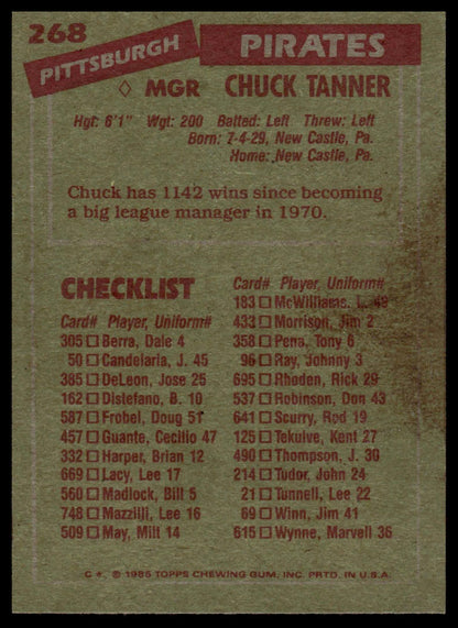 1985 Topps #268 Chuck Tanner