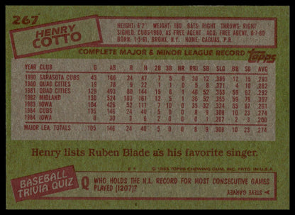 1985 Topps #267 Henry Cotto