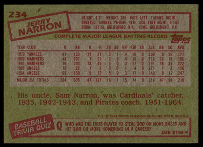 1985 Topps #234 Jerry Narron