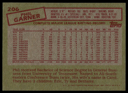 1985 Topps #206 Phil Garner