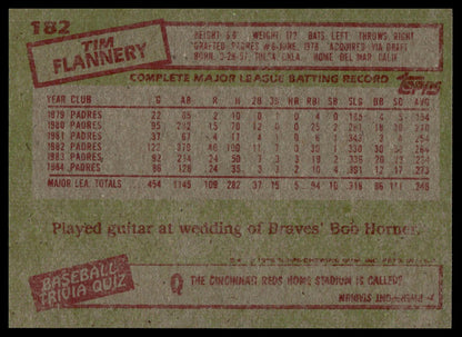 1985 Topps #182 Tim Flannery