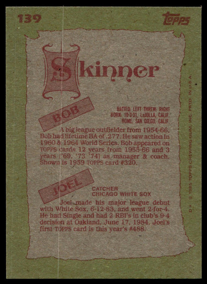 A vintage collectible baseball trading card back from Topps, featuring a textured tan parchment scroll design with red printed text and stamps, set against a muted olive green background.