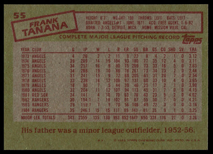 1985 Topps #55 Frank Tanana